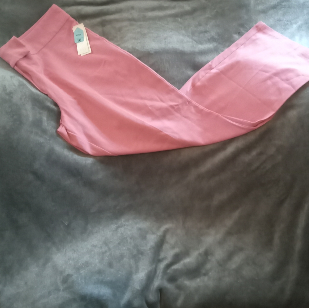 NWT rose pink wide leg pants size 16